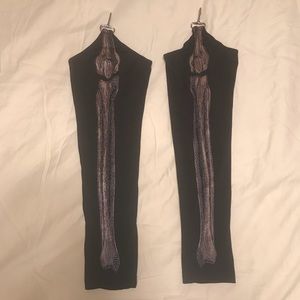 Glow in the dark skeleton stockings